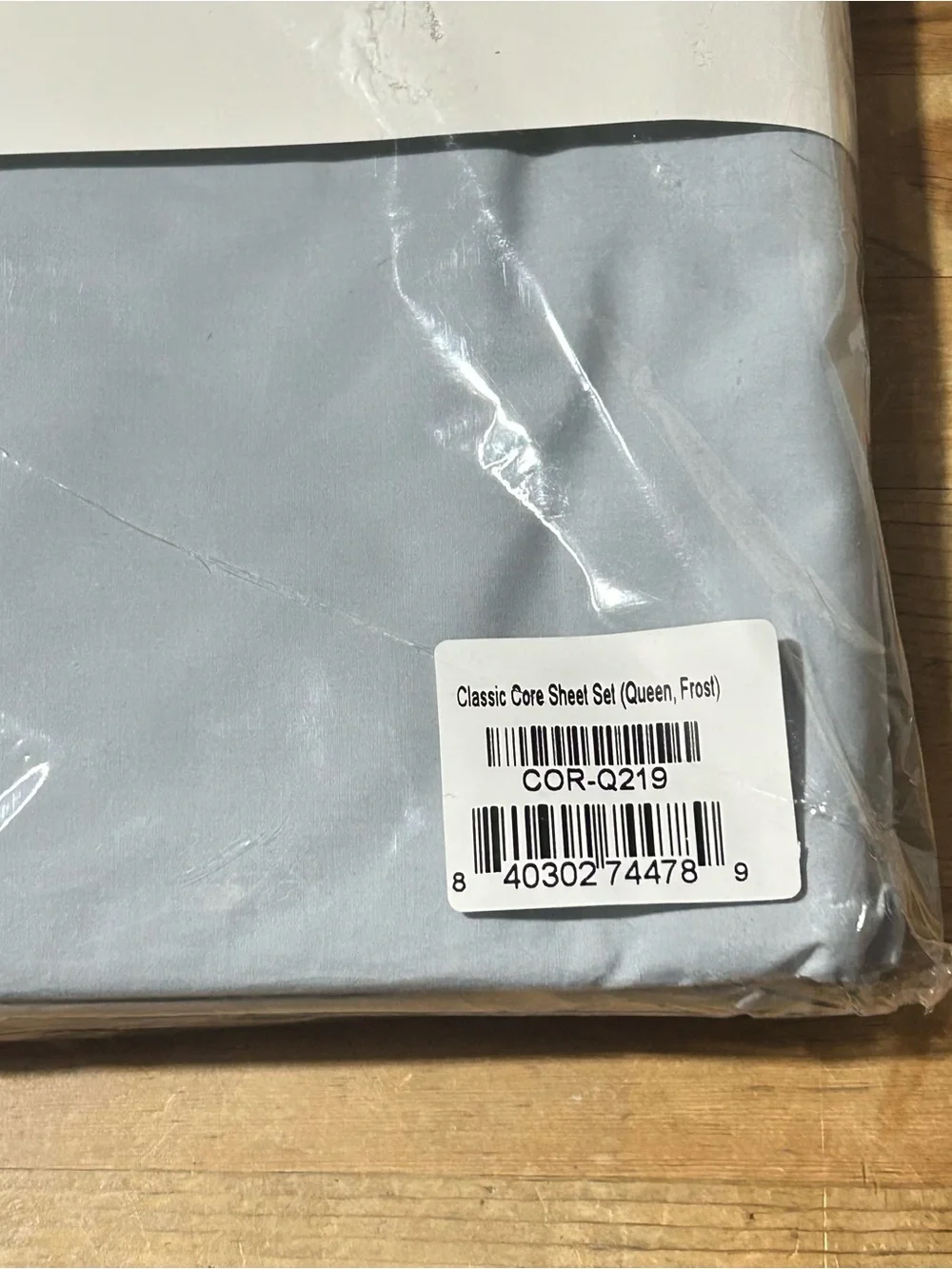 Brooklinen Classic Percale Core Sheet Set Blue Frost Queen COR-Q219